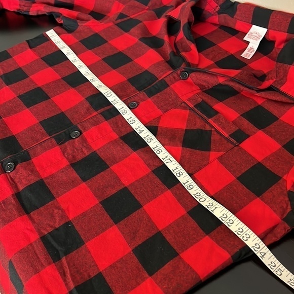 NWOT Wondershop SOFT men’s black and red buffalo check plaid flannel shirt, L - Picture 9 of 12